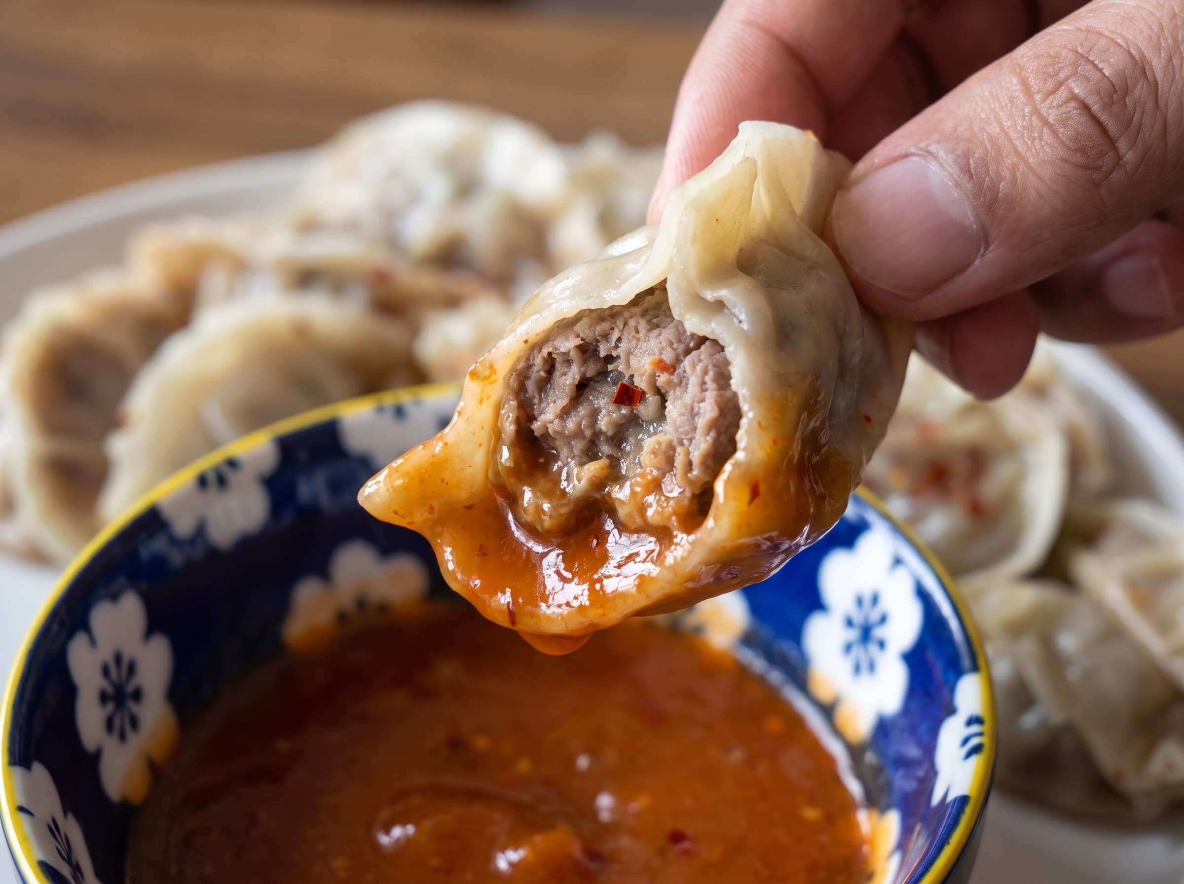 Beef Momos with Sweet Chilli Sauce | Juicy Homemade Steamed Dumplings — step 12