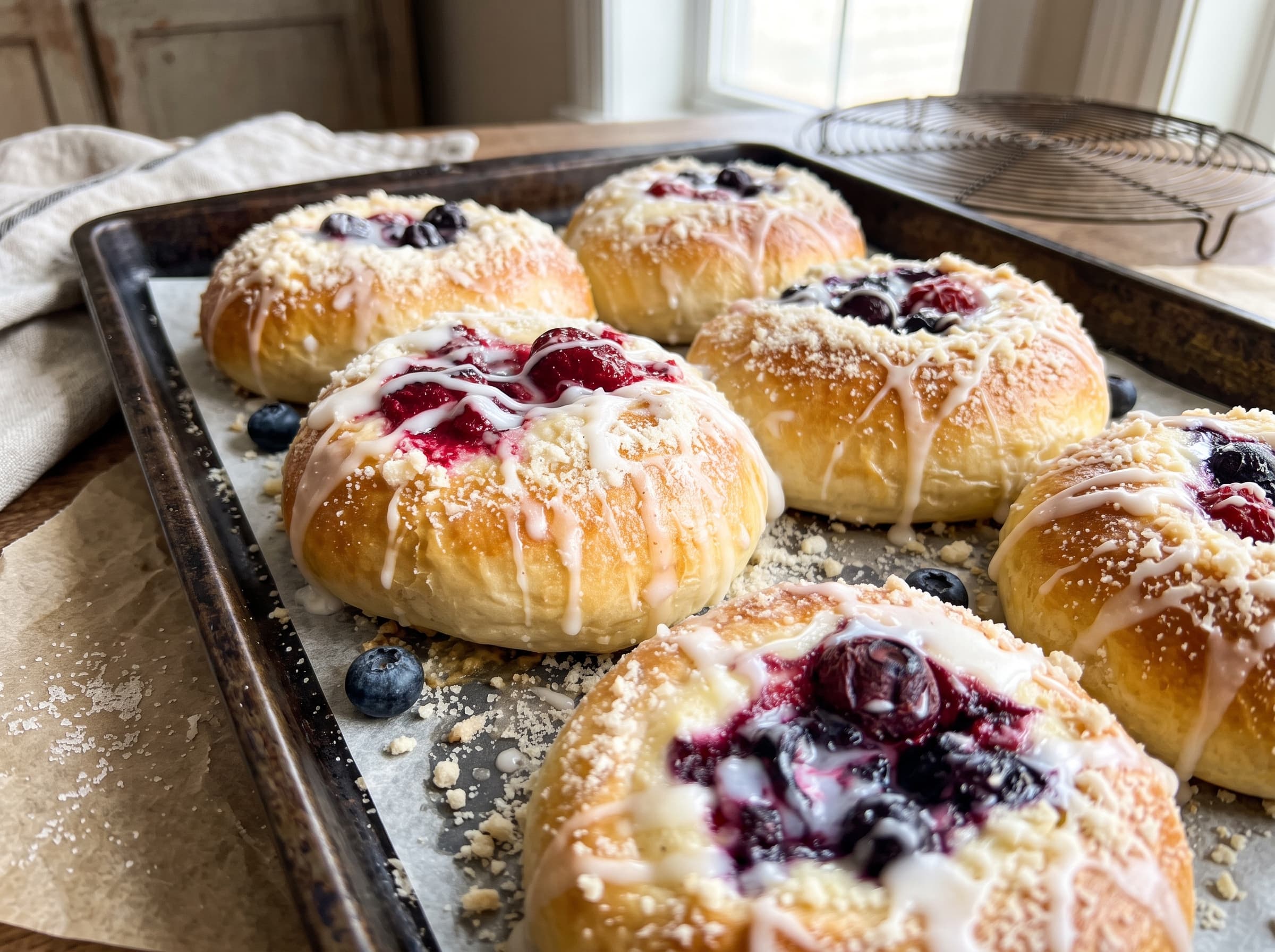 Berry Danish Brioche Buns | Soft Bakery-Style Breakfast Pastries — step 2
