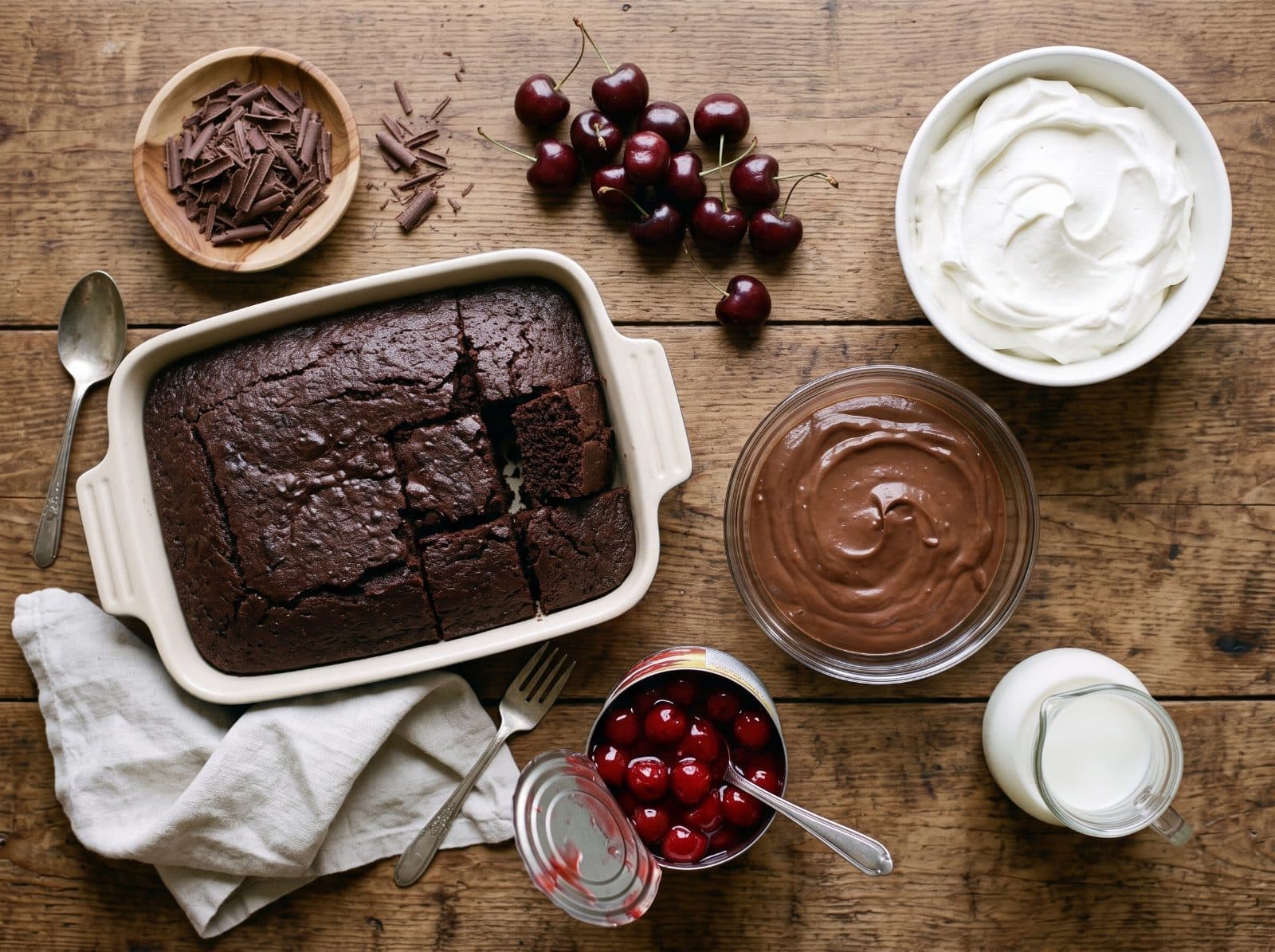 Black Forest Trifle ingredients