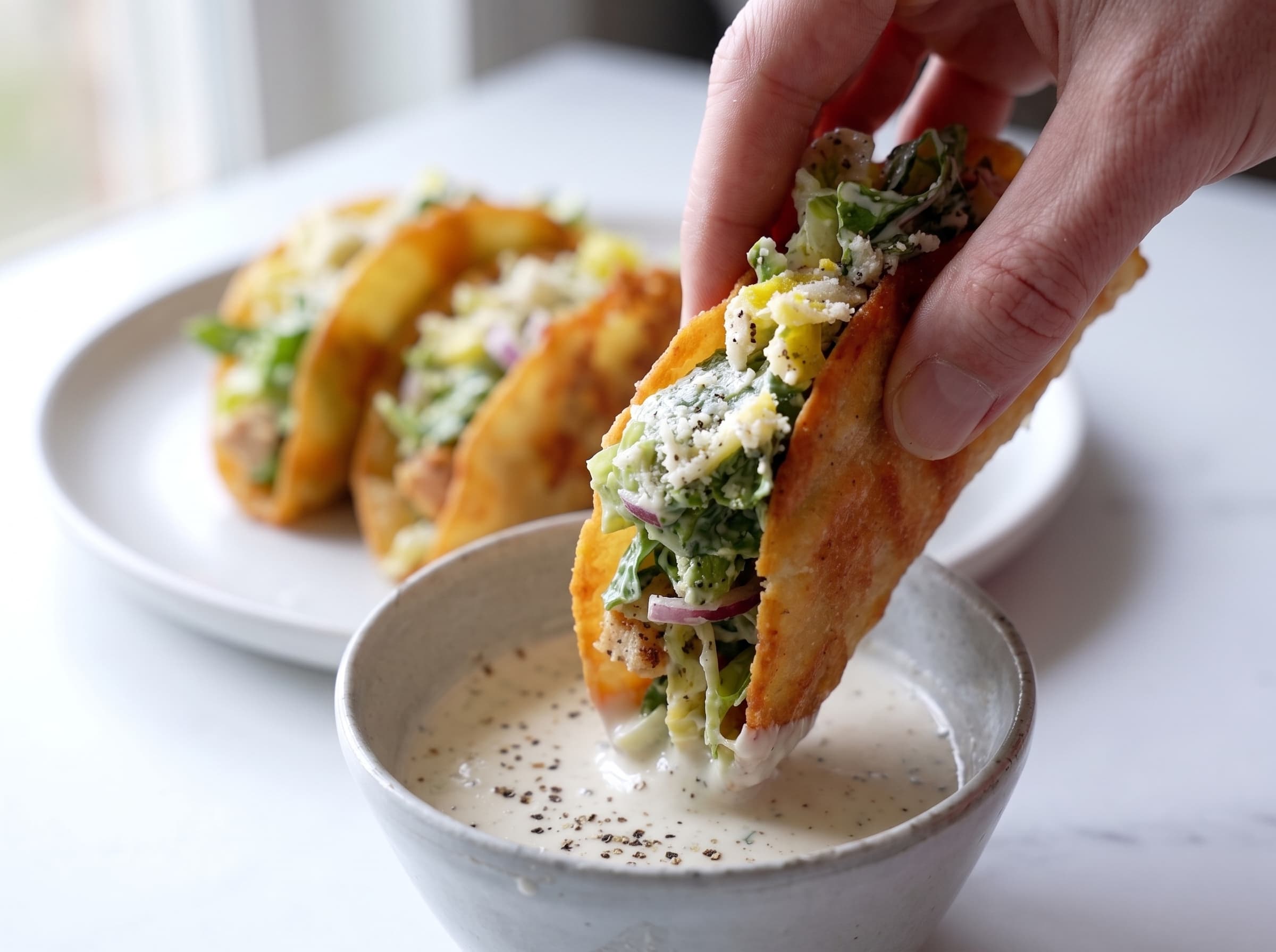 Chicken Caesar Smash Tacos — step 8