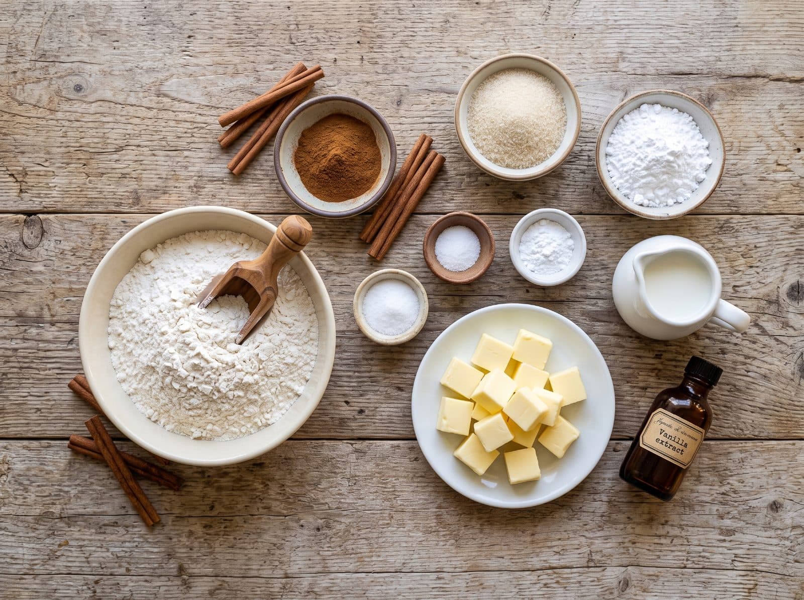 Cinnamon Bun Scones ingredients