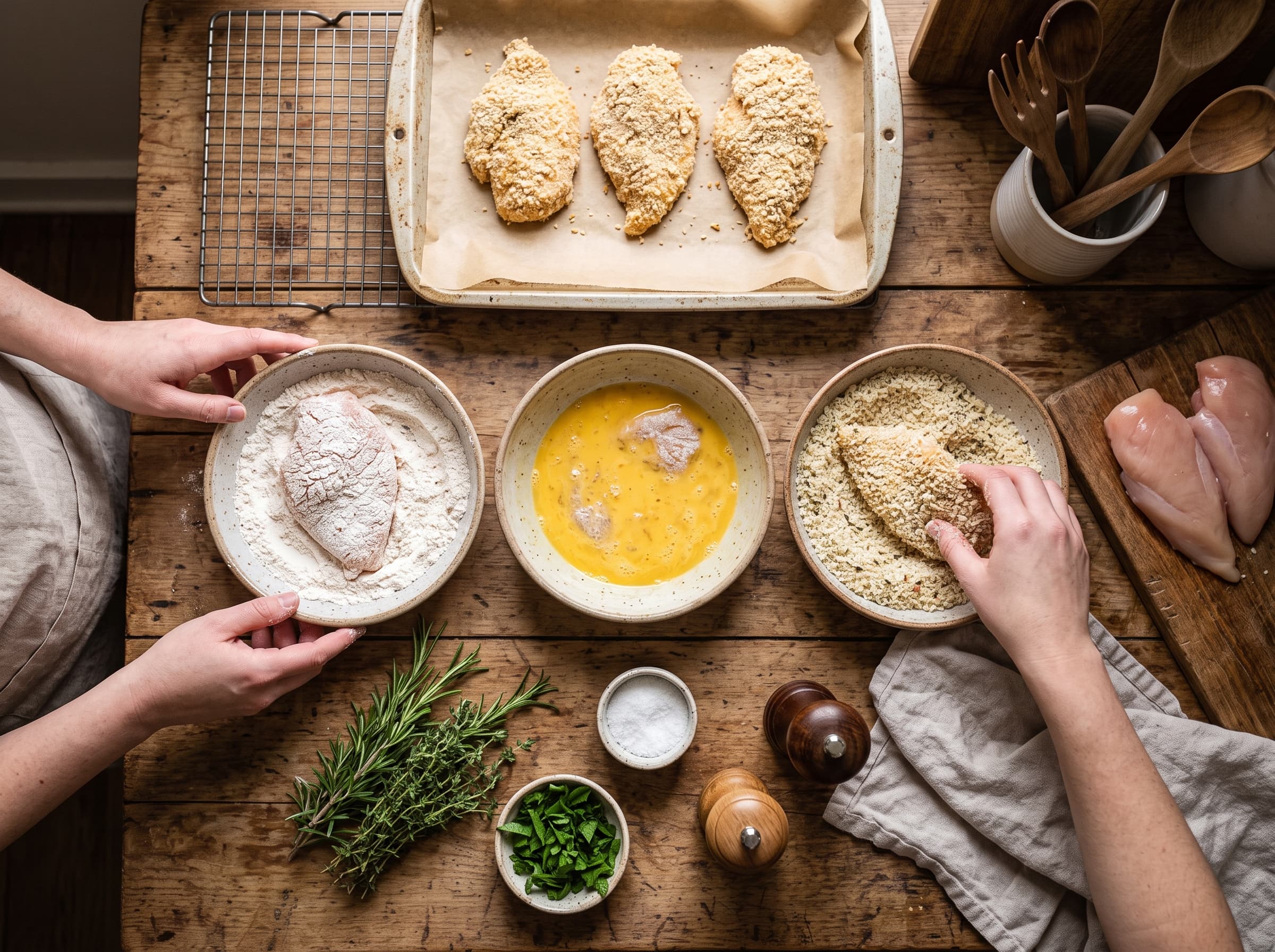 Creamy Pink Parmesan Pasta | Crispy Parmesan Chicken Dinner — step 4