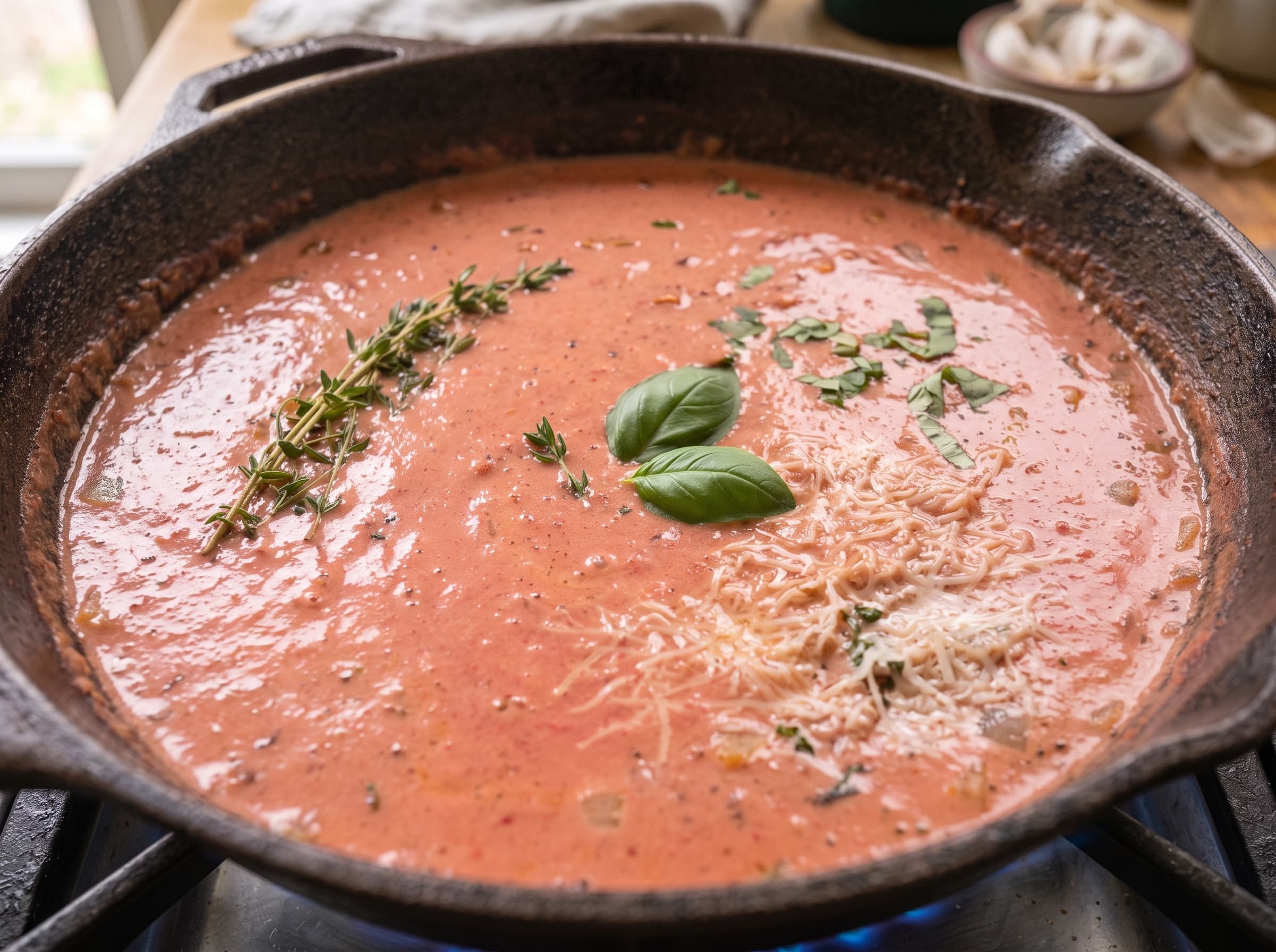 Creamy Pink Parmesan Pasta | Crispy Parmesan Chicken Dinner — step 9