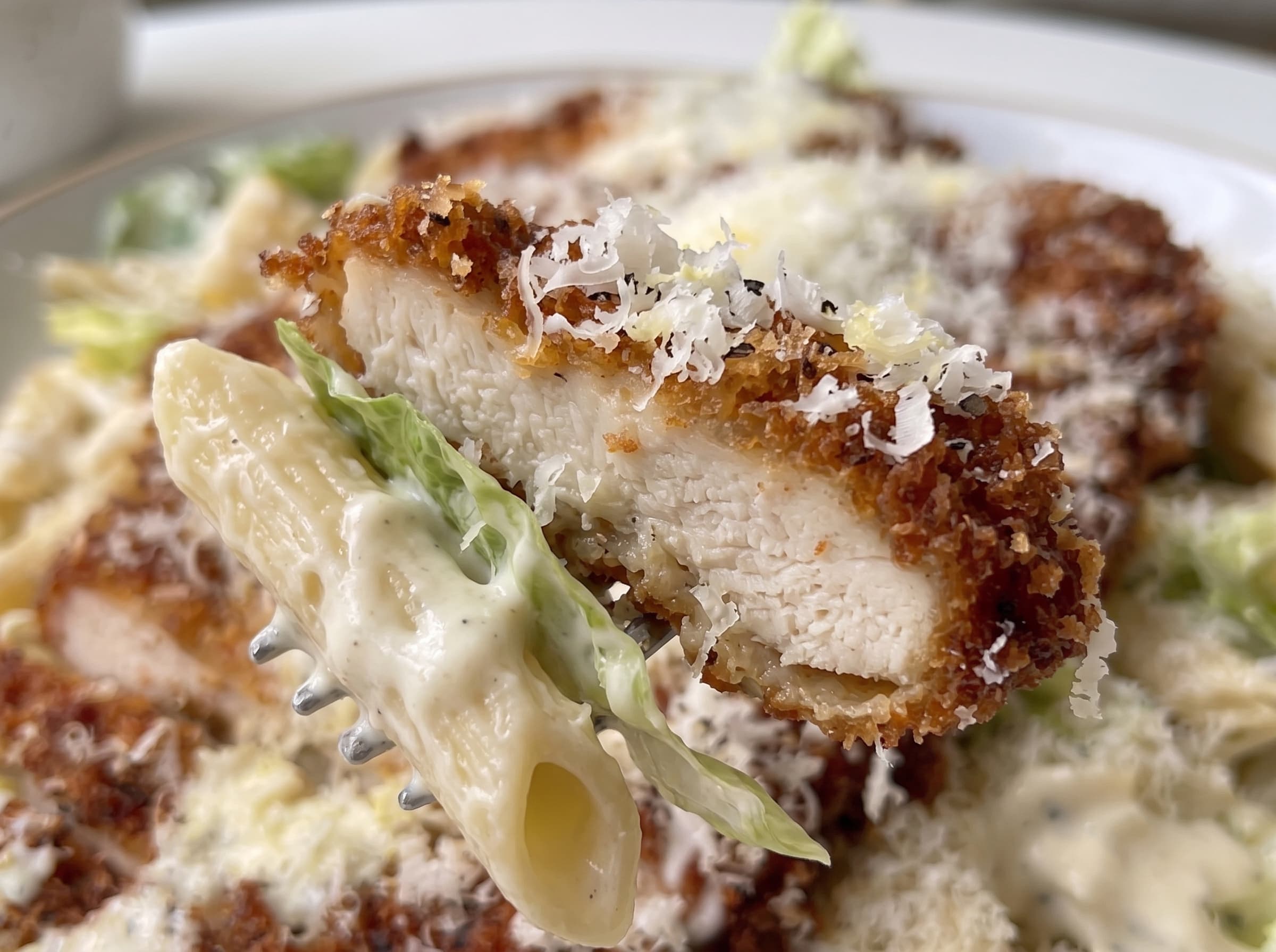 Crispy Chicken Caesar Pasta Salad — step 8