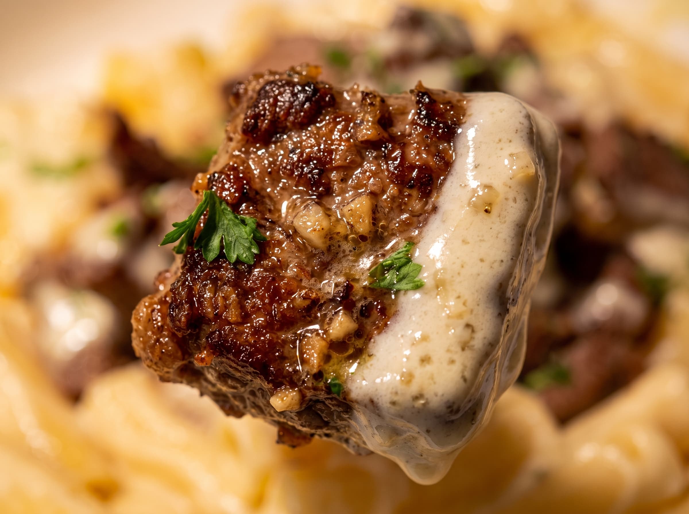 Garlic Steak Bites with Creamy Parmesan Pasta — step 7