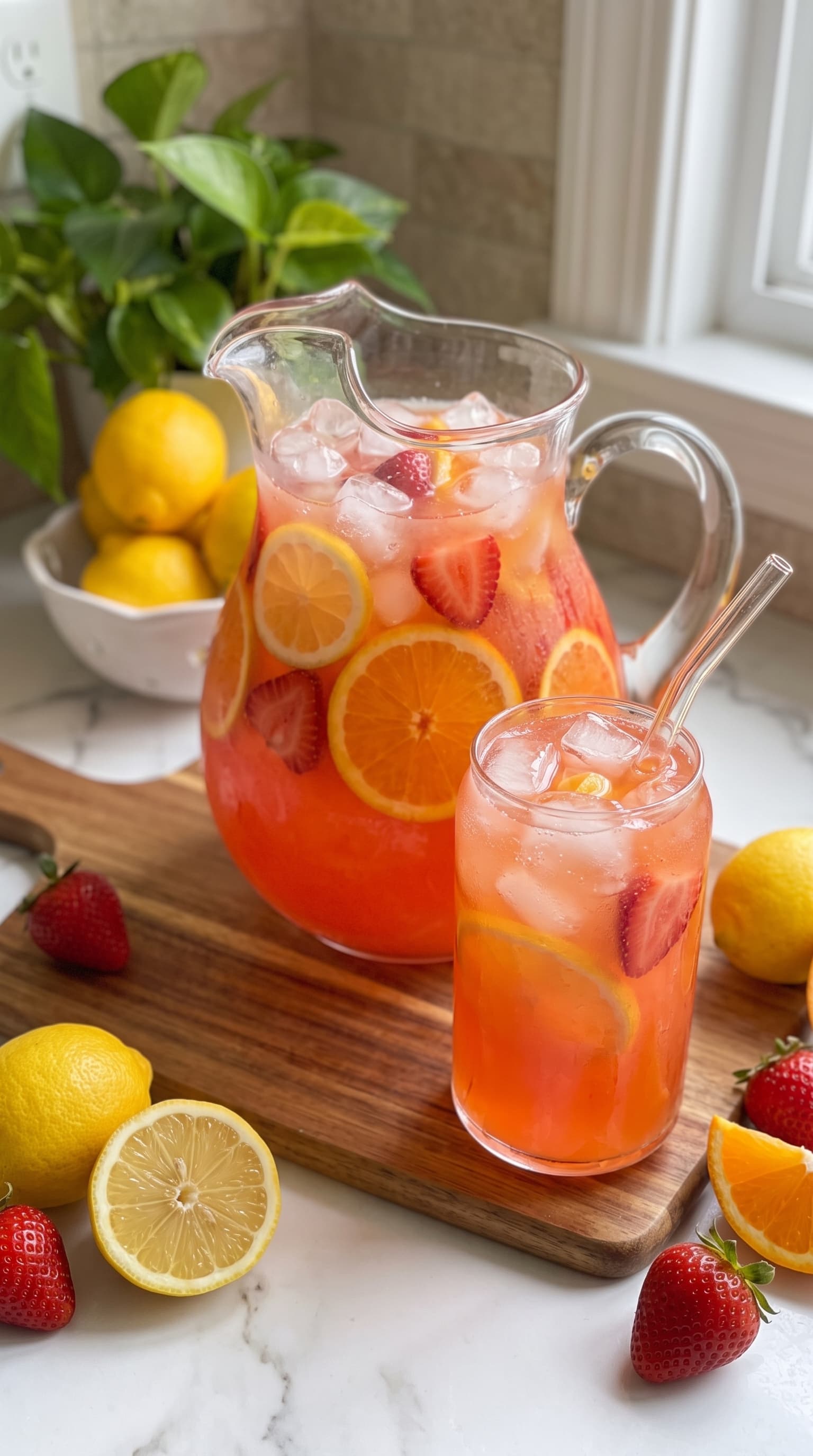 Mango Strawberry Orange Lemonade | Fresh Tropical Summer Drink ππ₯π