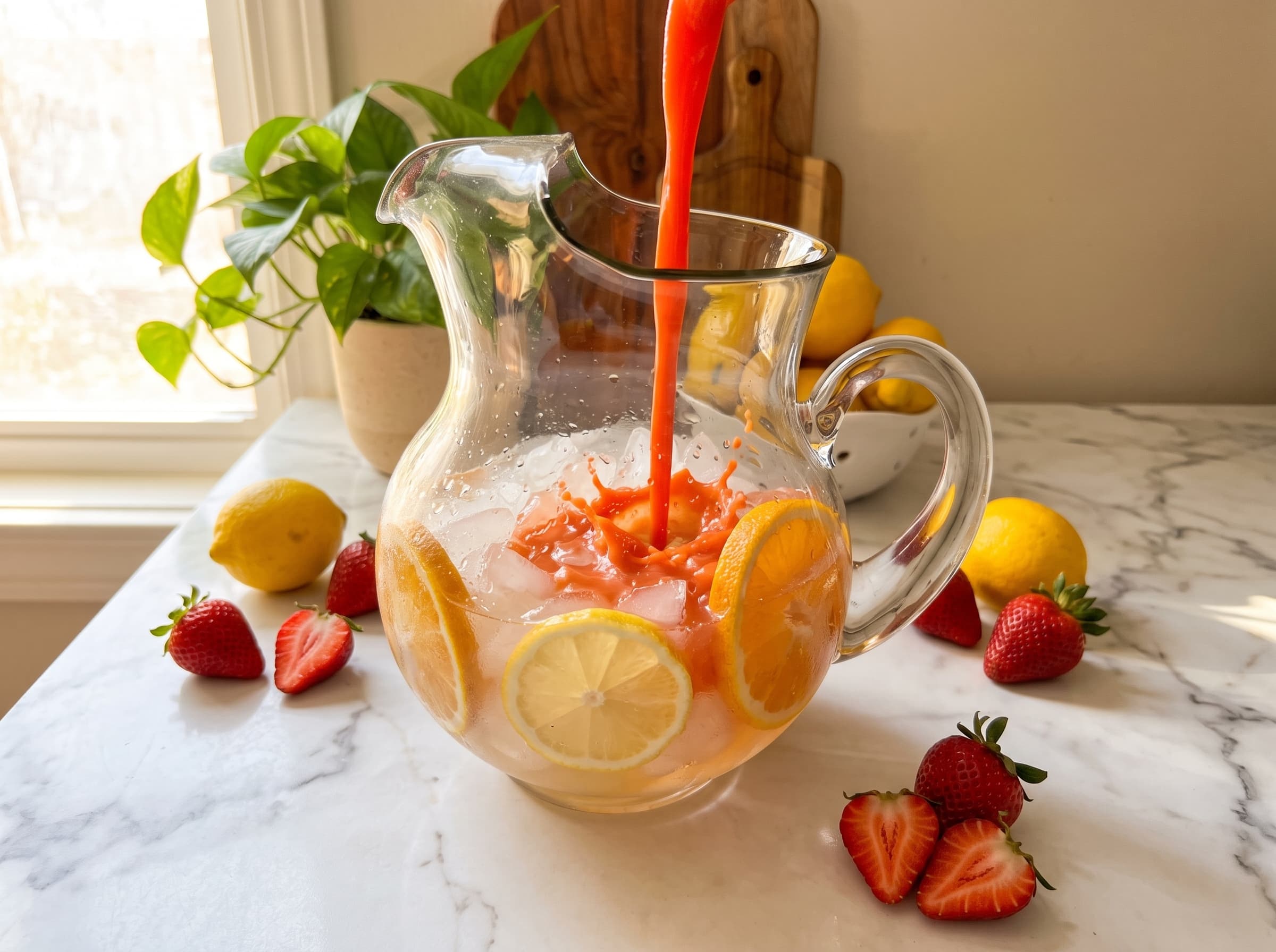 Mango Strawberry Orange Lemonade | Fresh Tropical Summer Drink ππ₯π β step 8