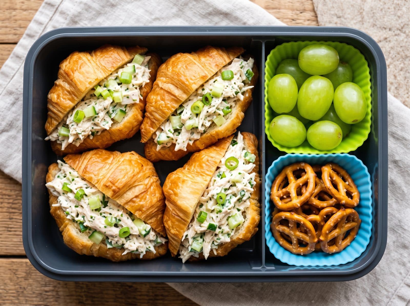Mini Croissant Chicken Salad Bento Box ingredients