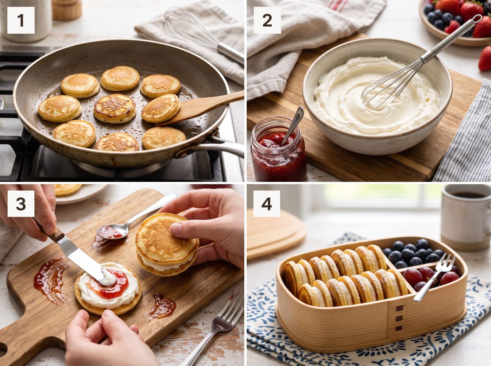 Mini Pancake Sandwich Bento Box ingredients