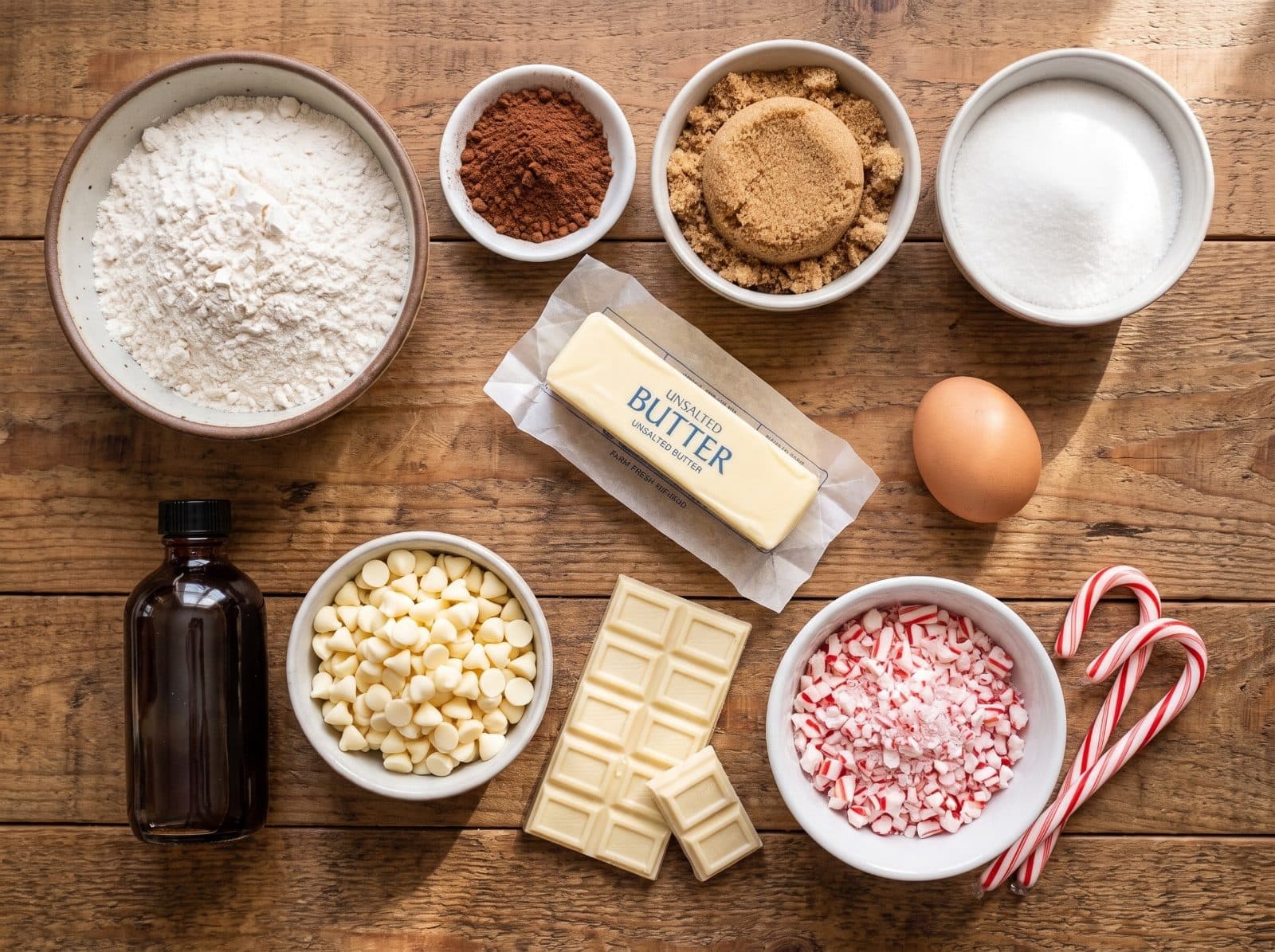 Peppermint Bark Cookies ingredients