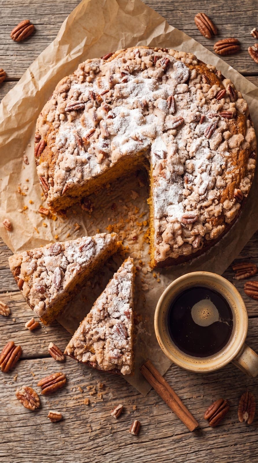 Spiced Pumpkin Coffee Cake with Streusel