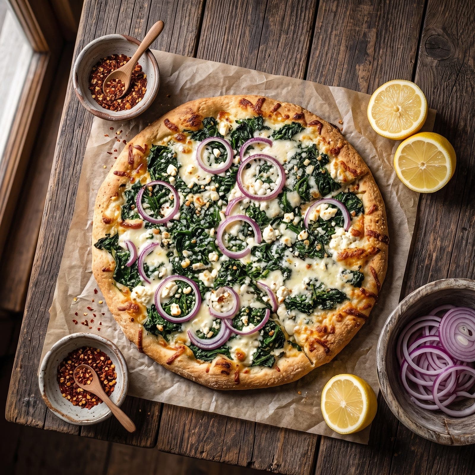 Spinach Ricotta Pizza — step 3