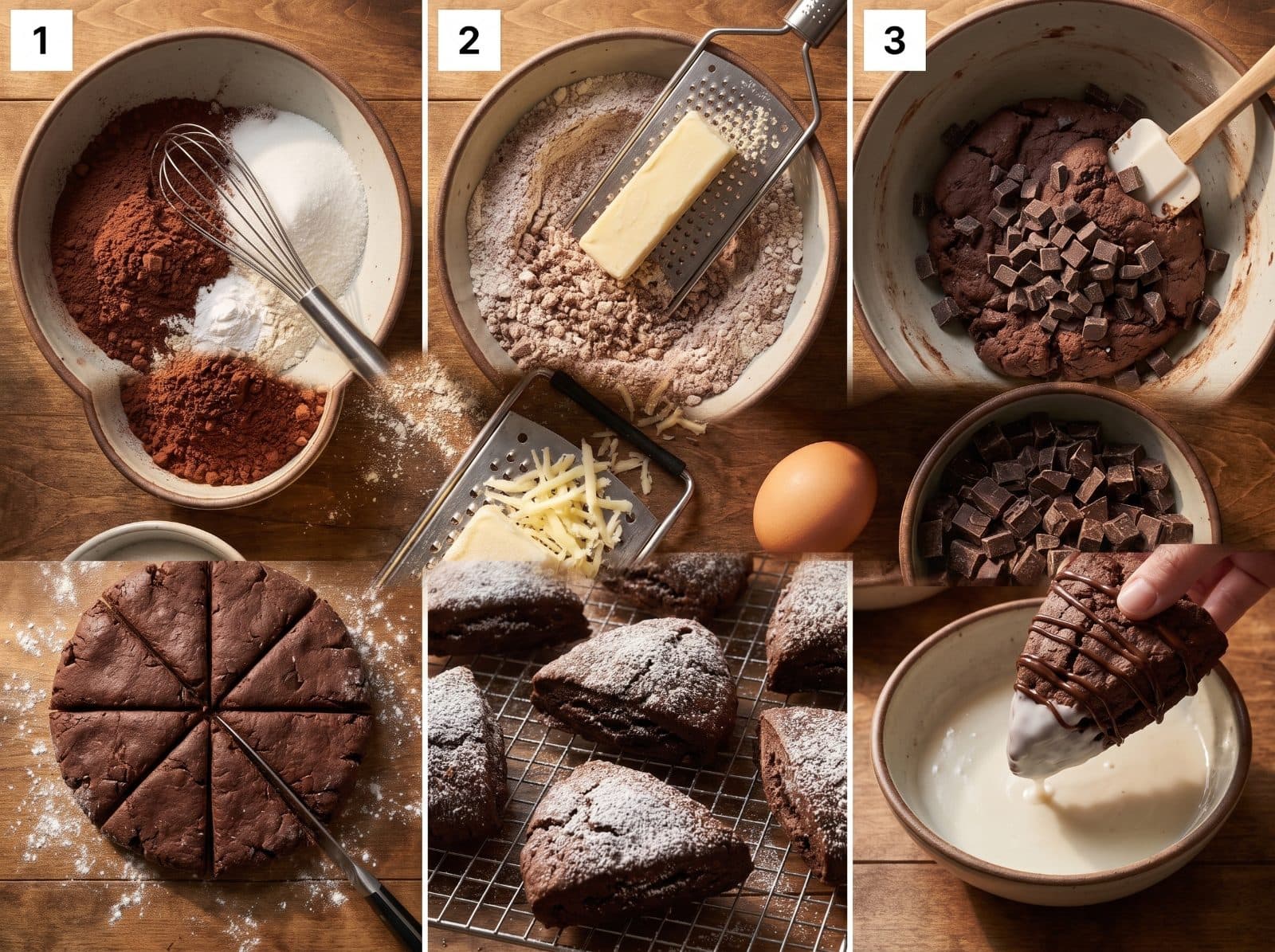 Triple Chocolate Scones — step 3