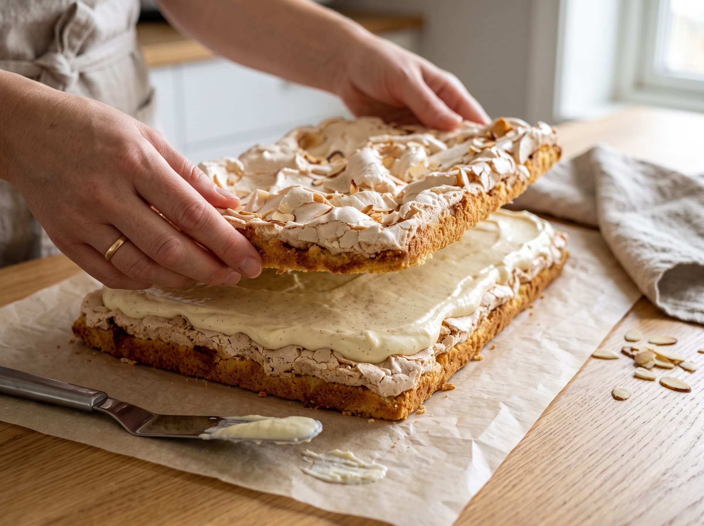Verdens Beste Cake | Norwegian World's Best Cake with Vanilla Cream — step 4